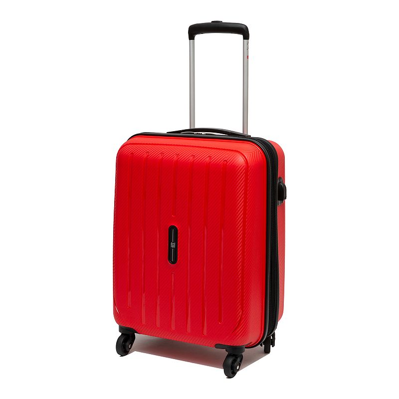 FUL Pure 21-Inch Carry-On Spinner Luggage, Red, 21 Carryon