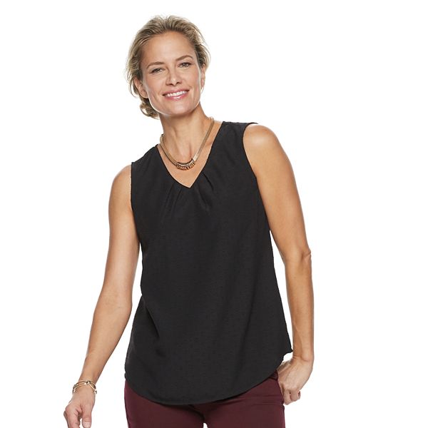 Women's Croft & Barrow® Print V-Neck Tank