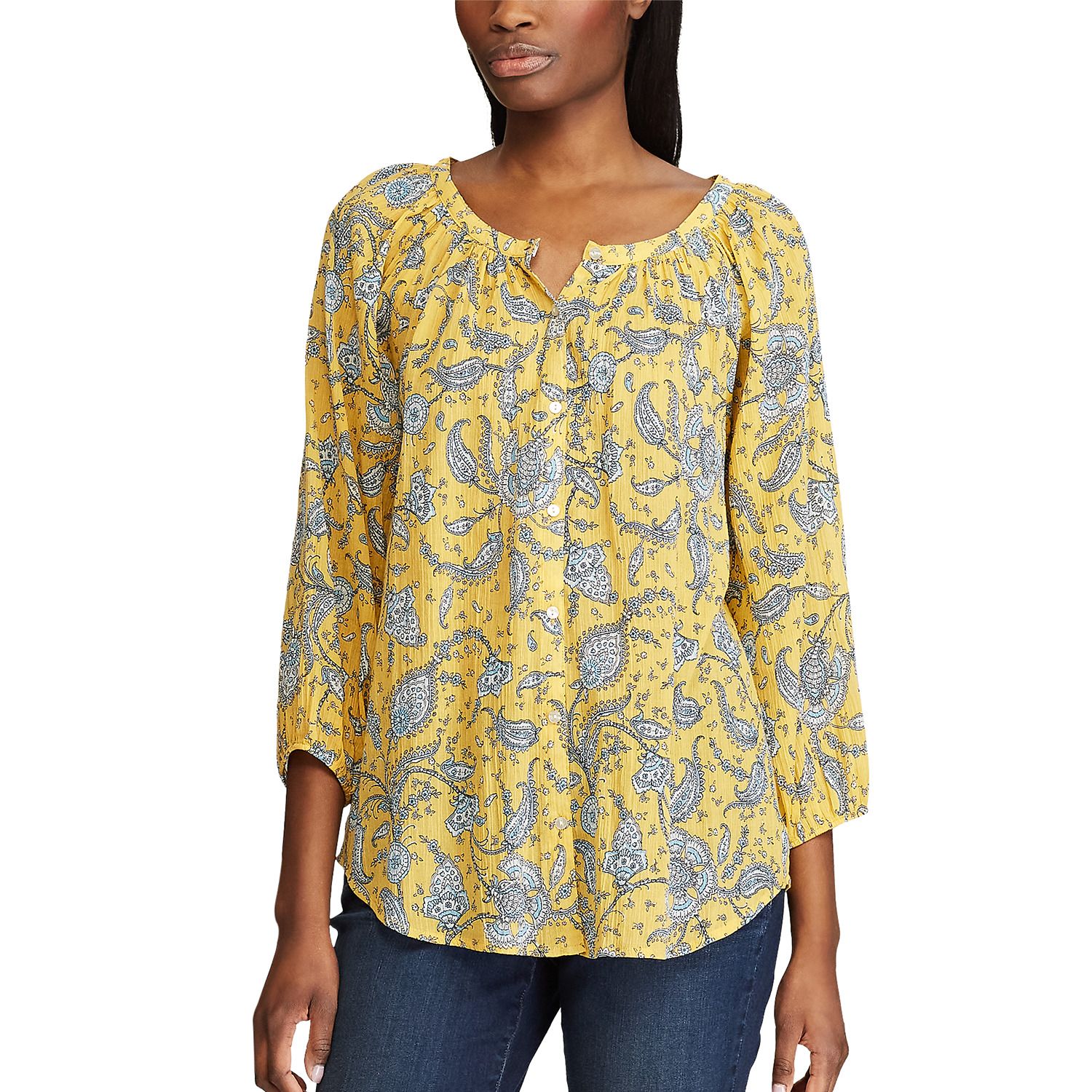 kohls yellow blouse