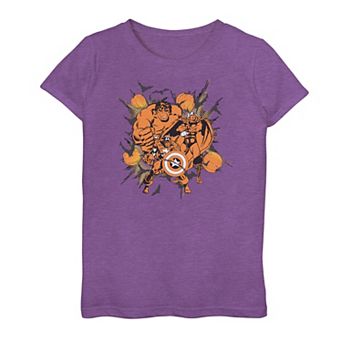 Girls 7-16 Marvel Captain America, Thor & Hulk Halloween Graphic Tee