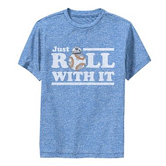 Boys 6-20 Star Wars Last Jedi Retro Just Roll BB-8 Poly Graphic Performance Tee