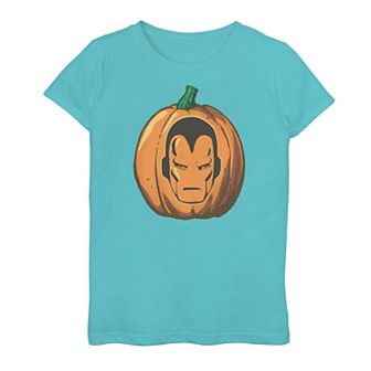 Girls 7-16 Marvel Iron Man Pumpkin Logo Graphic Tee