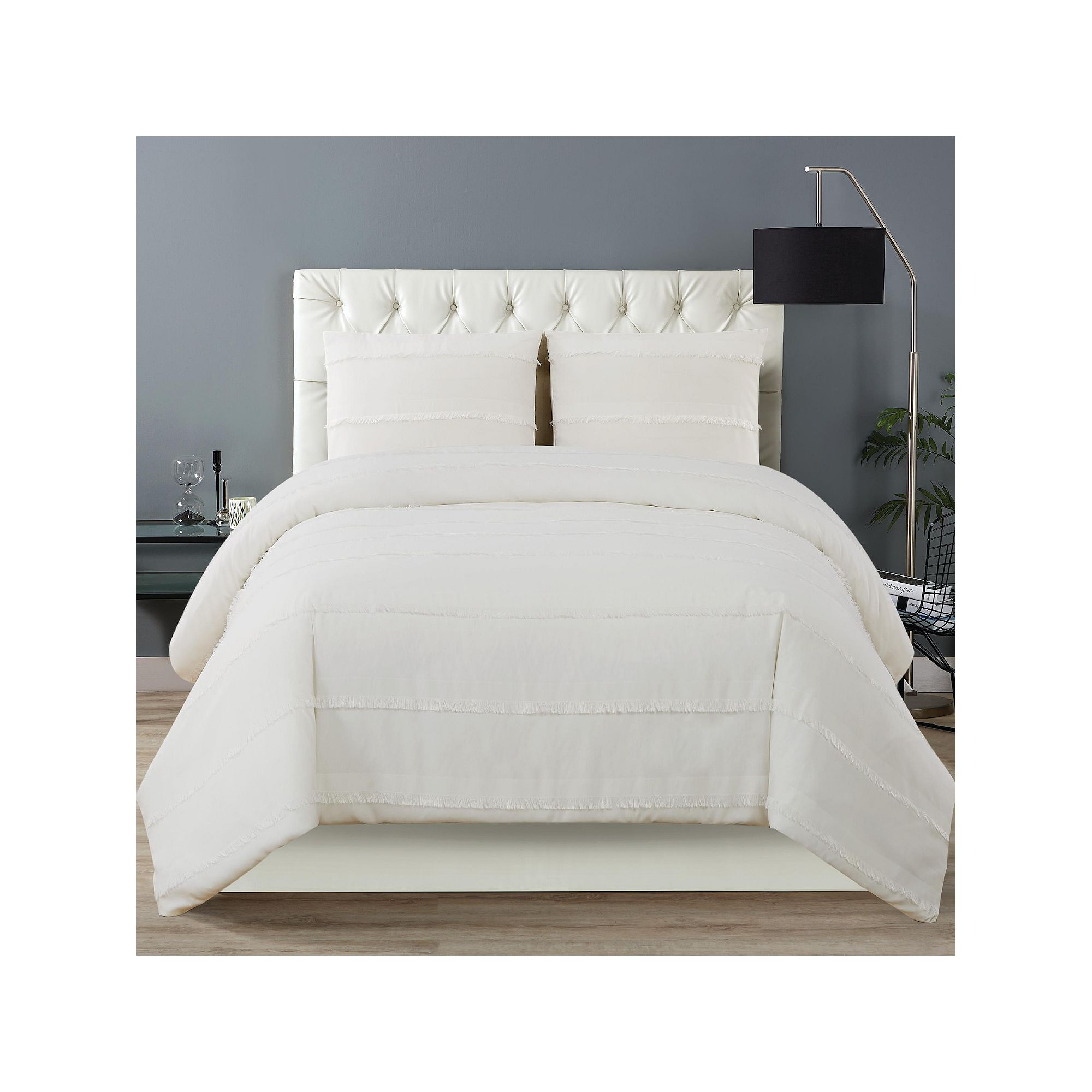 Christian Siriano New York® Kristen Duvet Cover Set, White