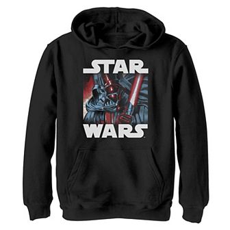 Boys 8-20 Star Wars Darth Vader Saber Up Close and Personal Graphic Hoodie