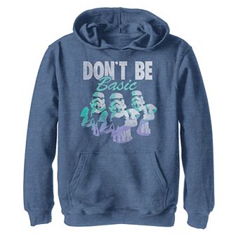 Boys 8-20 Star Wars Stormtroopers Don't Be Basic Funny Graphic Hoodie