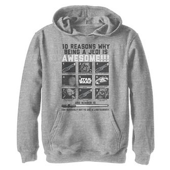 Boys 8-20 Star Wars Reasons Why A Jedi Is Awesome Graphic Hoodie