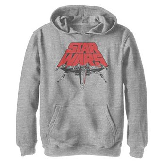 Boys 8-20 Star Wars Retro X-Wing Classic Slant Logo Graphic Hoodie