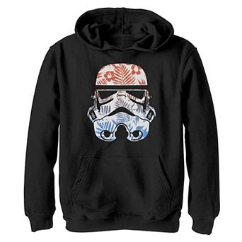 Boys 8-20 Star Wars Paradise Floral Palms Stormtrooper Helmet Graphic Hoodie