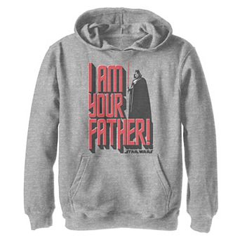 Boys 8-20 Star Wars Vader I'm Your Father Stacked Text Graphic Hoodie