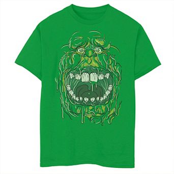 Boys 8-20 Ghostbusters Slimer Face Halloween Costume Graphic Tee