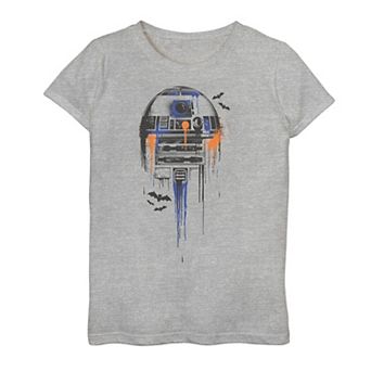 Girls 7-16 Star Wars R2-D2 Halloween Paint Drip Graphic Tee