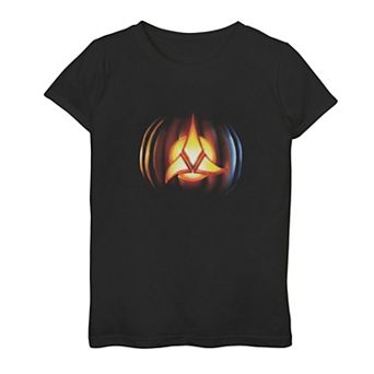 Girls 7-16 Star Trek Klingon Symbol Pumpkin Graphic Tee