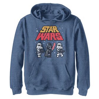 Boys 8-20 Star Wars Vader Troopers Logo 8-Bit Pixels Graphic Tee