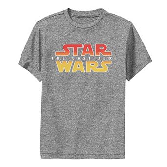 Boys 8-20 Star Wars Last Jedi Texture Gradient Logo Graphic Performance Tee