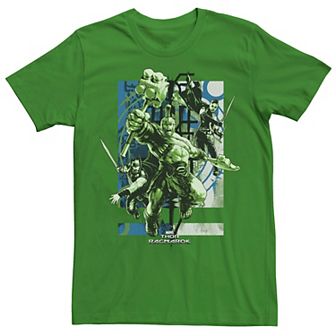 Men's Marvel Thor Ragnarok Hulk Valkyrie Heroes On Edge Tee