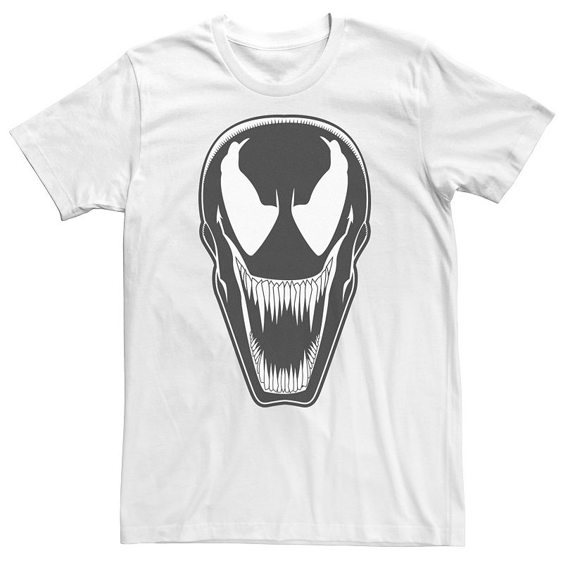 Men's Marvel Venom Iconic Openmouth Face Tee, Size: 3XL, White