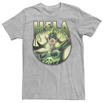 Men's Marvel Hela Goddess of Death Green Circle Tee