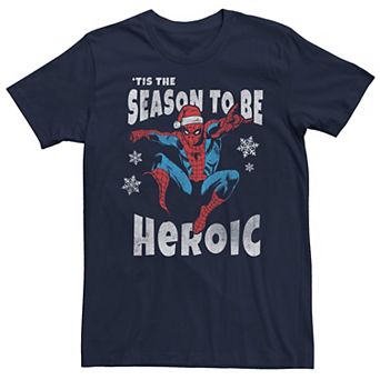Men's Marvel Spider-Man Season To Be Heroic Holiday Tee