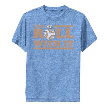 Boys 8-20 Star Wars Last Jedi Retro Just Roll BB-8 Graphic Performance Tee