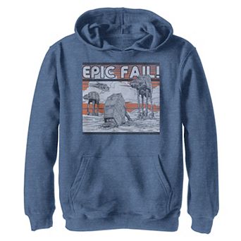 Boys 8-20 Star Wars AT-AT Walker Epic Fail Meme Graphic Hoodie