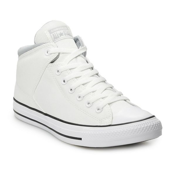 Converse Chuck Taylor All Star High Street Leather Mid, Men's, Size: 10.5 Medium, White