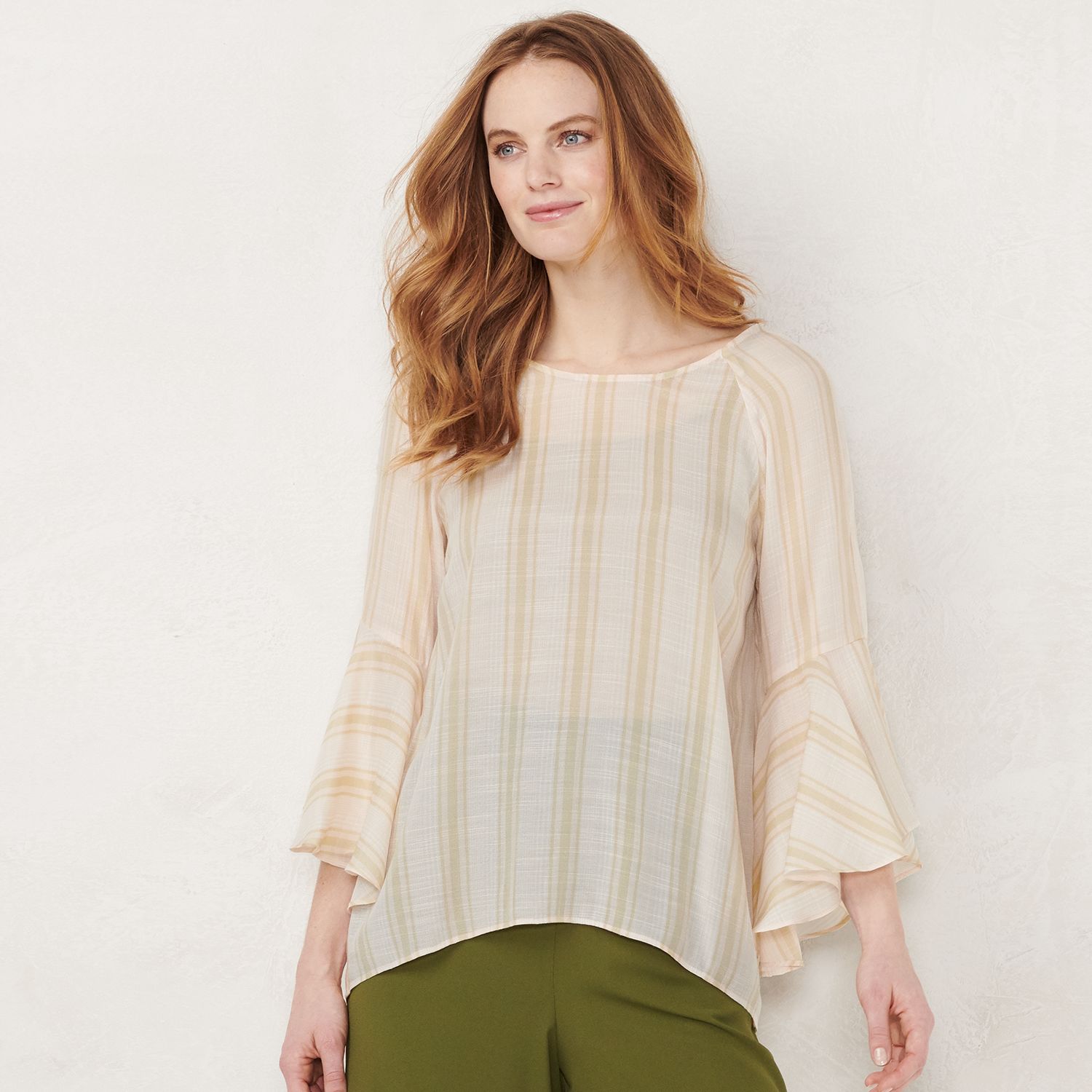 lauren conrad flutter sleeve blouse