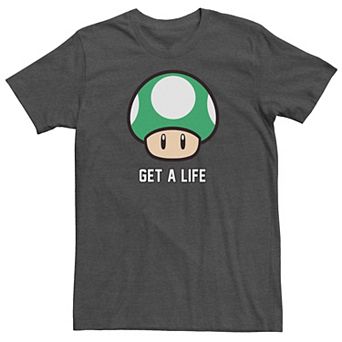 Men's Nintendo Super Mario 1-Up Mushroom Get A Life Tee