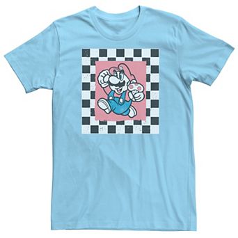 Men's Nintendo Super Mario Checkered Square Portrait Tee