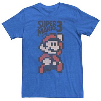 Men's Nintendo Super Mario Bros 3 Pixel Mario Retro Jump Tee