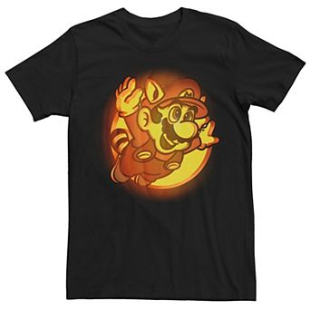 Men's Nintendo Super Mario Raccoon Halloween Graphic Tee