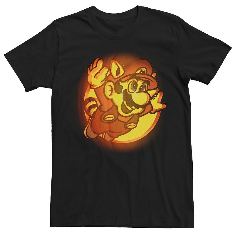 Men's Nintendo Super Mario Raccoon Halloween Graphic Tee, 