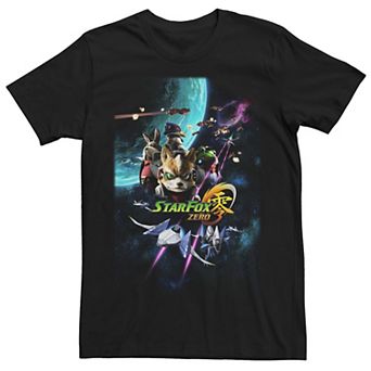 Men's Nintendo Star Fox Zero Space Battle Poster Graphic Tee