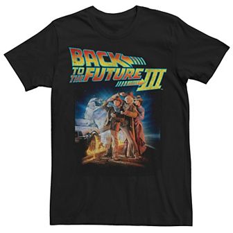 Men's Back To The Future Three Group Pose With Car Graphic Tee