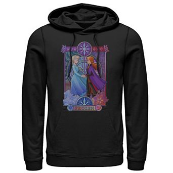 Men's Frozen 2 Elsa & Anna Split Poster Pullover Hoodie