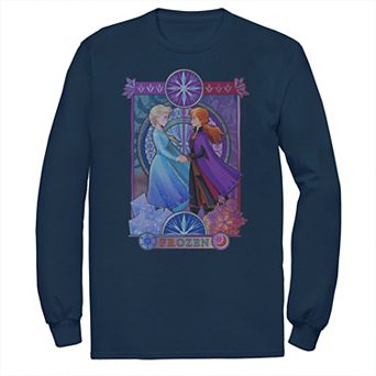 Men's Frozen 2 Elsa & Anna Split Poster Tee