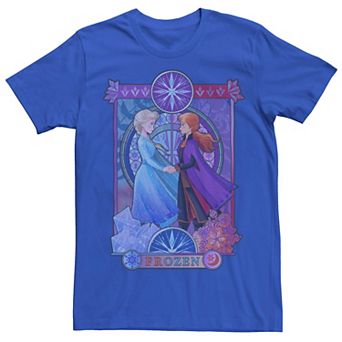 Men's Frozen 2 Elsa & Anna Split Poster Tee