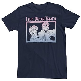 Men's Frozen 2 Anna & Elsa Live Your Truth Tee