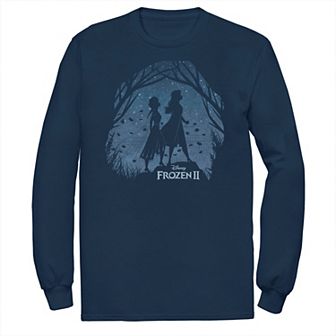 Men's Frozen 2 Anna & Elsa Forest Silhouette Logo Tee