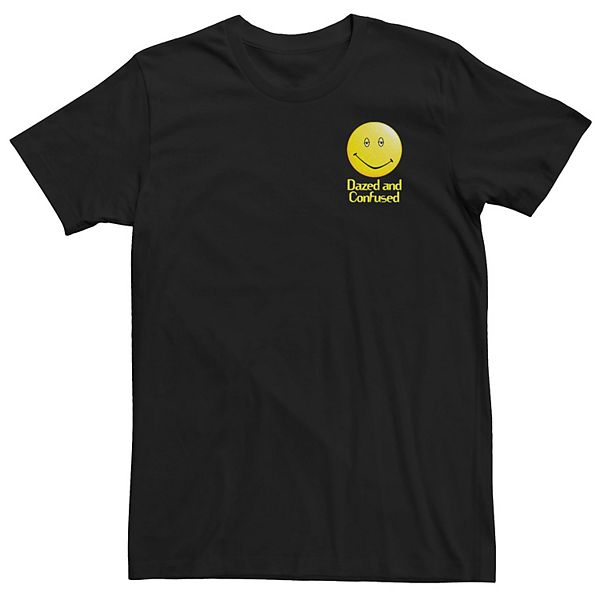 Men's Dazed And Confused Droopy Smiley Face Simple Background Tee