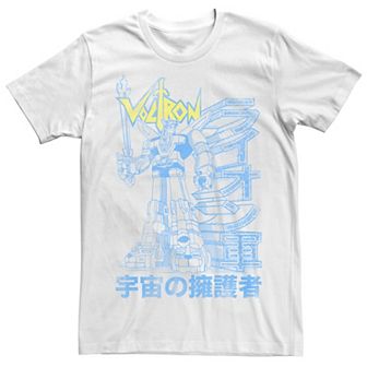 Men's Voltron: Retro Defender Distressed Kanji Outline Tee