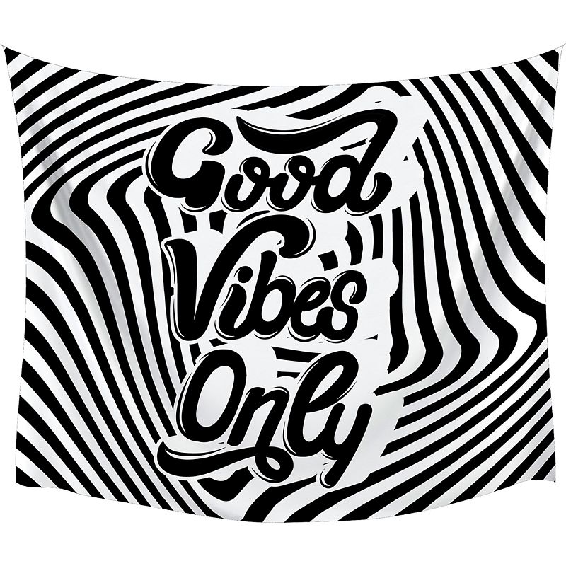 55247270 RoomMates Good Vibes Only Swirl Large Tapestry, Bl sku 55247270