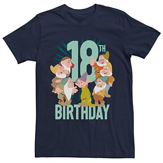 Disney's Snow White Men's Dwarfs Group Shot 18th Birthday Graphic Tee