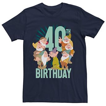 Disney's Snow White Men's Dwarfs Group Shot 40th Birthday Graphic Tee