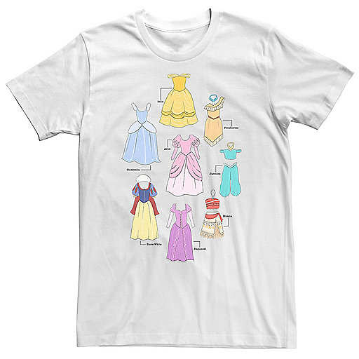 Men S Disney Princess Dresses Collage Tee