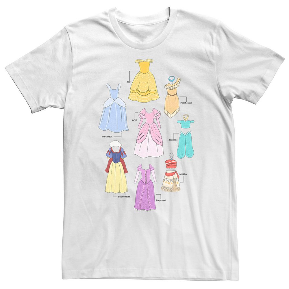 Men's Disney Princess Dresses Collage tee