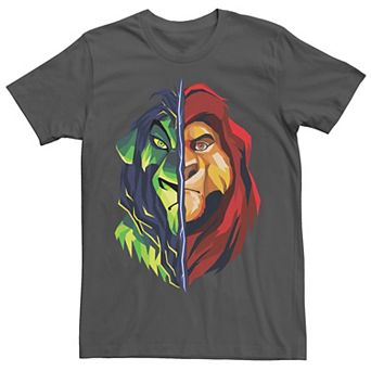 Disney's The Lion King Half Scar Half Mufasa Face Men's Tee