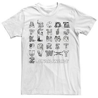 Men's Star Wars Alphabet Characters Graphic Tee
