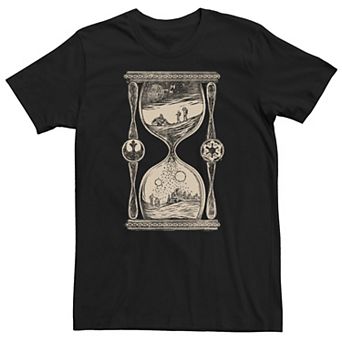 Men's Star Wars Sketched Hourglass Abstract Poster Graphic Tee
