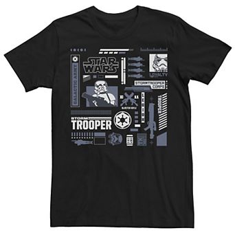 Men's Star Wars Stormtrooper Item Logo Collage Poster Graphic Tee
