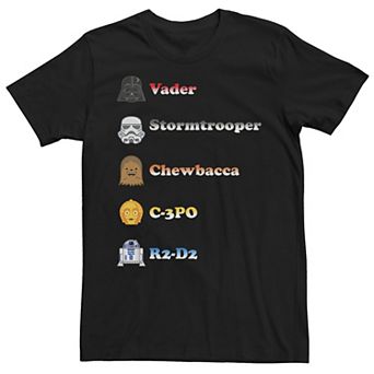 Men's Star Wars Character Emoji Graphic Tee